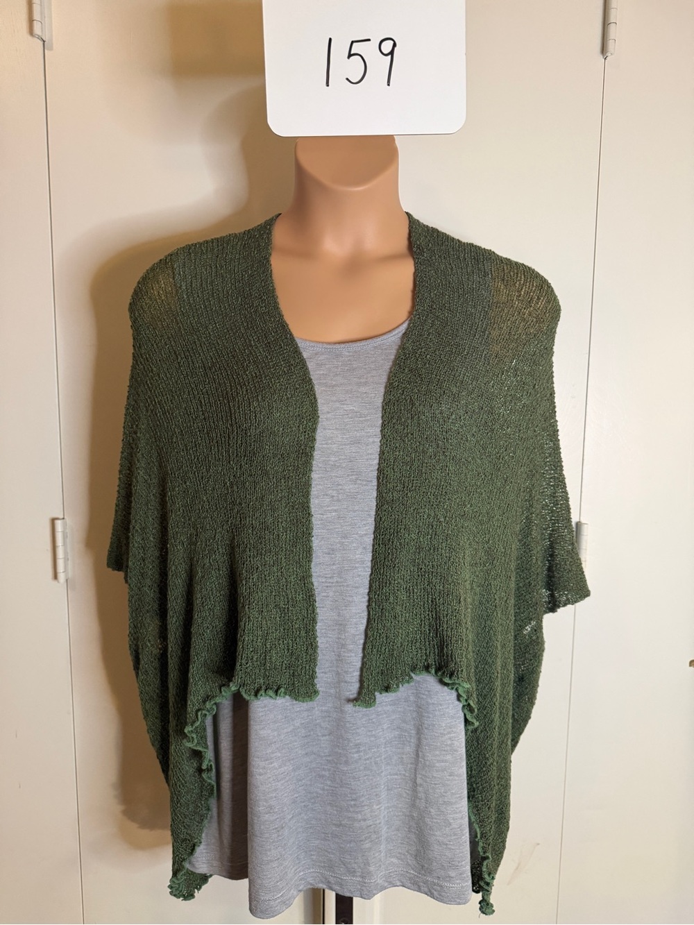 Olive Green Open-Front Women’s Sweater Cardigan